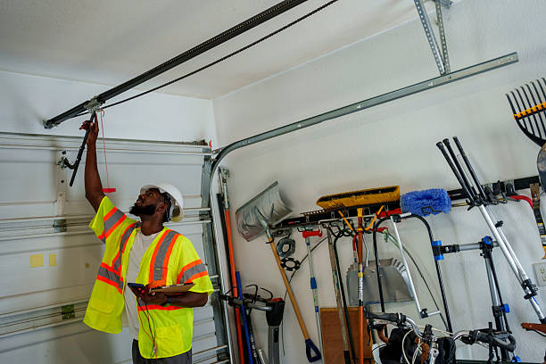 Professional Garage Door Panel Replacement technician working in Minonk, IL